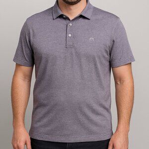 Travis Mathew Micro Stripe Golf Polo Men’s XL Purple Short Sleeve Performance